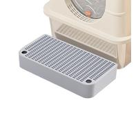 Litter Box Step - Double Layered Litter, Trapper with Filter Function Waterproof Design for Kitten Toilet Ramp Pedal Heavy Duty Pet Accessory for Cat Bunny Animal Home Use Easy Clean Ramp