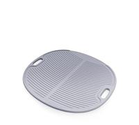 Litter Genie Alfombrilla para caja de arena | Alfombrilla de espuma acanalada para atrapar arena de gatos | Fácil de limpiar | Gris