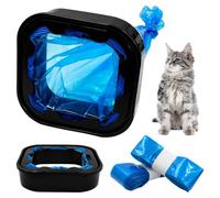 Litter Genie - Kit de recambio compatible con LitterLocker y Pet Genie, 4 piezas: 3 bolsas azules de 15 pies + soporte, películas de sellado de olores de 45 pies, suministro de 6 meses para un gato, 1