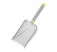 Litter Scooper Pala para Arena de Gatos Recogedor Metálico con Malla Inclinada Mango Ergonómico Pala Profunda Resistente Función Antiadherente Y, 2 Piezas