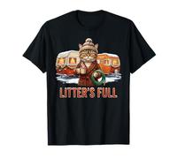 Litter's Full Funny Cat Lovers Christmas Holiday Pet Humor Camiseta