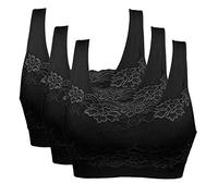 Litthing 1/2/3 Piezas Sujetadore Deportivo Encaje Sexy Transpirable Confort Mujer Brasieres Deportes de Yoga sin Costuras