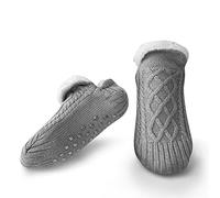 Litthing Calcetines Antideslizantes Mujer Calcetín de Suelo Calcetines Cálidos de Invierno Slipper Bordados Antideslizantes Socks Gruesos de Punto Calcetas para el Hogar
