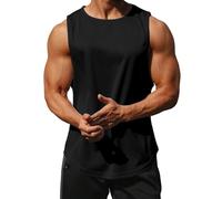 Litthing Camiseta de Tirantes para Correr Secado rápido Hombres sin Mangas T-Shirt Entrenamiento Verano Suelto Chaleco Top Transpirable Casual Ropa Activa