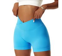 Litthing Pantalones Cortos Deportivos para Mujer, Short Deportivo Cintura Alta Pantalon Corto Deporte Control de Barriga Mallas Ciclistas Shorts para Yoga Fitness Gym