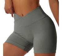 Litthing Pantalones Cortos Deportivos para Mujer, Short Deportivo Cintura Alta Pantalon Corto Deporte Control de Barriga Mallas Ciclistas Shorts para Yoga Fitness Gym