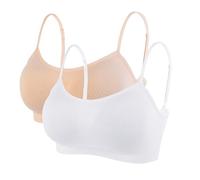 Litthing Sujetador de estilo deportivo - Sujetador cómodo sin costuras Para Mujer Grande Blanca + Silla