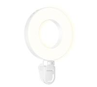 LITTIL Selfie One Pro - Anillo de luz para teléfono, iPhone, Android o portátil | 3 modos de luz ajustables | Baterías recargables | Clip extraíble | Perfecto para belleza, influencers, creadores