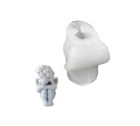 (little angel 2) Winged Baby Figurine Silicone Candle Molds for Epoxy Resin Making Candle Soap Home Decoration Epoxy Resin Molds