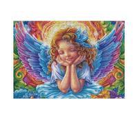 Little Angel Blue Eyes Puzzle 300 Piezas Juguete Educativo Familiar Interactivo Tiempo Feliz Rompecabezas 3D para Hombres Y Mujeres Construir Maquetas Desafío Intelectual 300 PCS