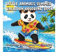 Little Animals Summer Vacation Coloring Book: Cute Animals Enjoying Sunny Days, Beach Fun and Summer Adventures