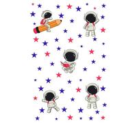 Little Astronauts with the Stars Notebook: 6 x 9 inches with 120 line grid pages
