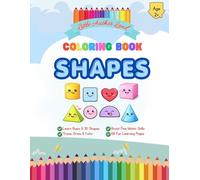 Little Author Land - Shapes Coloring Book: Fun Learning Activity Book for Toddlers | Trace, Draw & Color Basic and 3D Shapes | For Toddlers, Preschool ... (Little Author Land Coloring Books)