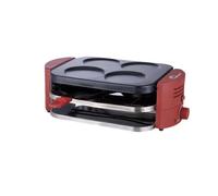 LITTLE BALANCE 3105 Fun Party 4, Raclette, Multifuncional 3 en 1, Raclets, Pizzas y Panqueques, 3 zonas de cocción, hasta 4 personas, sin PFAS, 1200 W, Nuez moscada