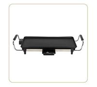 LITTLE BALANCE 8273 Happy Plancha 50 - Plancha eléctrica 4-6 personas - Bandeja antiadherente - Todo tipo de alimentos - Potencia 2000 W - Negro/Inox