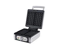 LITTLE BALANCE 8384 Speed Waffles 1400 - Gofrera eléctrica - Verdaderos gofres belgas rectangulares crujientes y esponjosos - Potencia 1400 W - Plata metalizada