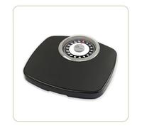LITTLE BALANCE 8400 Confort 180, Báscula mecánica con pantalla XL, forma compacta, 180 kg, negro/cromo