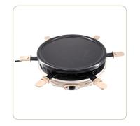 LITTLE BALANCE 8692 Grill Happy Cheese Trio 1200 Les Meuuuh...!, Raclette eléctrico, 6 espátulas + 6 tablas, 6 personas, 1200 W, nuez moscada