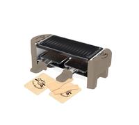 LITTLE BALANCE 8693 Raclette 2 Meuuh...!, Raclette 1/2 personas, Grill extraíble, 2 espátulas +2 tablones, Revestimiento antiadherente, 320 W, Nuez moscada