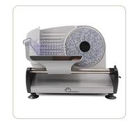 LITTLE BALANCE 8702 Easy Cut Cerámica, Rebanadora eléctrica, Cortadora de jamón, Cuchillas de acero inoxidable, Grosor ajustable 0-15 mm, para cortar carnes, embutidos, pescados, quesos, 200 W