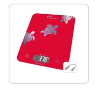 LITTLE BALANCE 8709 Happy Genius 10 Les Tortugas, Báscula de Cocina de Precisión para Peso Comida, sin pila, recargable USB, Reparable, 10 kg, Tortugas