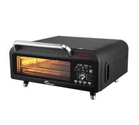 LITTLE BALANCE 8733 Revolution'Air, Horno de Pizza Eléctrico, Multifuncional, 3 en 1, Air Fryer, Horno Grill, 10 modos de cocción, 7 accesorios, Piedras para pizza, hasta 400 °C, 2000 W, Negro