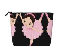 Little Ballerina Dancing Girl - Bolsa de maquillaje de viaje versátil, ideal para rutinas diarias y viajes de negocios, Black, Talla única, Neceser