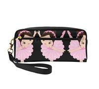 Little Ballerina Dancing Girl - Bolsa de maquillaje pequeña, bolsa de maquillaje de viaje, bolsa de cosméticos para mujer, bolsa de cosméticos duradera con cremallera, Black, Talla única, Neceser de