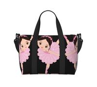 Little Ballerina Dancing Girl - Bolsas de lona para viajes, ligeras Oxford, bolsas de viaje para mujer, ideales para gimnasio y hombres, Black, Talla única