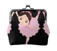 Little Ballerina Dancing Girl - Carteras pequeñas para mujer, carteras para mujer, monedero para mujer, cartera pequeña para mujer, bolsa de maquillaje pequeña para bolso, Black, Talla única,