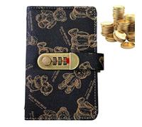 Little Bear 2026 - Libro de bolsillo con bloqueo de contraseña, tamaño A6, libro de desafíos para ahorrar dinero en efectivo con bloqueo de contraseña, libro de dinero para ahorrar dinero en efectivo