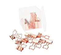 Little Bear Binder Clips 20Pcs | Sturdy Iron Paper Clips for Documents/Files/Crafts | Cute Office Supplies with Strong Grip, No Tear