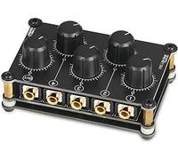 Little Bear MC5 - Mini mezclador de audio estéreo portátil de 4 canales, consola de estudio en vivo, grabación de bajo ruido (no necesita energía)