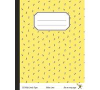 Little Bee Composition Notebook: Yellow lined paper with a bee on the corner of each page.