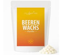 little bee fresh Pastillas de cera de bayas (cera japonesa) - Ideal como cera vegetal vegana en lugar de cera de abejas para cosméticos, cosméticos naturales, paños de cera de abejas y más, 100 g