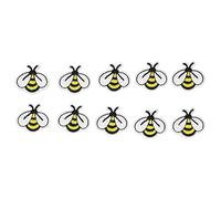 Little Bee Patch Iron On Embroidered Sewing Patches Cute Bee Shape DIY Clothing Repair Decoration for Jackets Hats Bags 10pcs Cotton 2.7x3.1cm