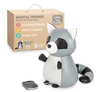 Little Big Friends Animales Musicales Caja de música para bebé | Peluche de Animal Musical | Fácil de Limpiar | Tejido Suave | Denver el Mapache