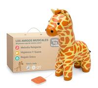 Animales musicales de Little Big Friends | Caja de música para bebé | Peluche de animal musical | Fácil de limpiar | Tejido suave | La jirafa Gina