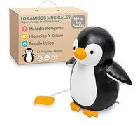 Little Big Friends Animales Musicales Caja de música para bebé | Peluche de Animal Musical | Fácil de Limpiar | Tejido Suave | El pingüino Martín
