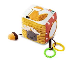 Little Big Friends Soft Activity Cube | Developmental Toy| Encourages Hand-Eye Coordination and Motor Skills | Forest