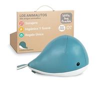 Little Big Friends | Tiny Friends Sonajero de Peluche para Bebé, Juguete Sensorial Portátil | Suave, Ligero y Fácil de Limpiar para Carrito y Silla de Coche | La Ballena Magdalena