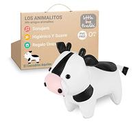 Little Big Friends Los Tiny Friends Sonajeros para bebé | Animales blanditos | Fáciles de Limpiar | Decoración para habitación de bebé | La Vaca Emma