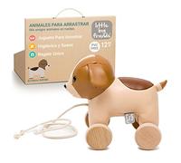 Little Big Friends Tire a lo Largo de los Amigos | Juguete para bebé | Juguetes Tradicionales | Fácil de Limpiar | Adrien el Perro