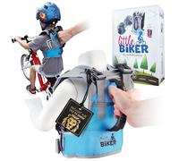 Little Biker Chaleco de aprendizaje para niños, con mango, para aprender a andar en bicicleta, bicicleta, patinaje en línea, esquí, patinaje sobre hielo, patinaje sobre ruedas, ajustable (azul suave)