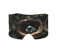 Little Bird Nest - Antifaz ajustable para dormir y orejeras, diadema unisex para dormir de lado (26.8 x 4.3 pulgadas), cubierta cómoda para viajes en interiores y exteriores, para yoga