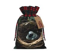 Little Bird Nest - Bolsa con cordón estampada para envolver fiestas, recuerdos de boda y almacenamiento