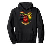Little Birds Reggae Rasta Trio con rastas Sudadera con Capucha