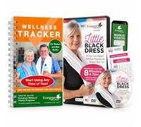 Little Black Dress - DVD de ejercicio de entrenamiento de 14 días para personas mayores de 60 años y rastreador de bienestar, seguimiento de hábitos diarios, tu mejor compañero de estilo de vida