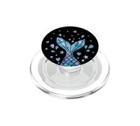Little Black Mermaid Phone Grip Blue Purple Mermaid Scales PopSockets PopGrip para MagSafe