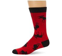 Little Blue House Crew Socks-Alce Calcetines, Rojo, (Moose on Red), Talla única para Hombre